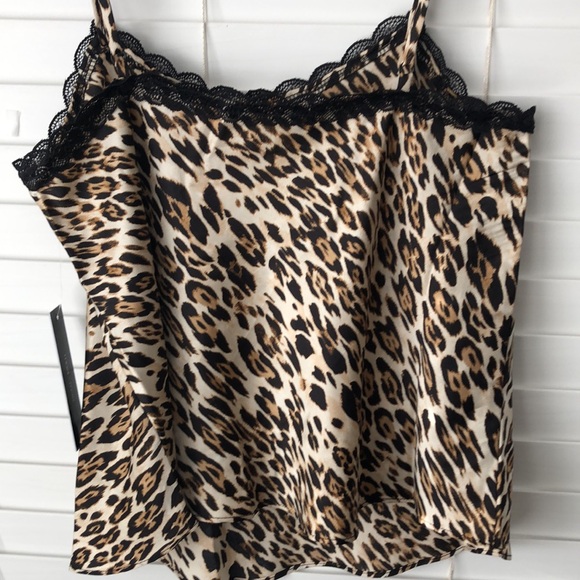 Cheetah Animal Print Cami Moa Moa SZ M Tan Black NWT - Picture 5 of 6